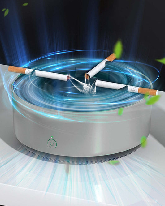 Smoke Vacuum Ashtray for Cars and Homes, Portable Smokeless Design with Lid, Multi-Purpose Air Purifier and Cigarette Holder, Ideal for Smokers, Lightweight and Durable