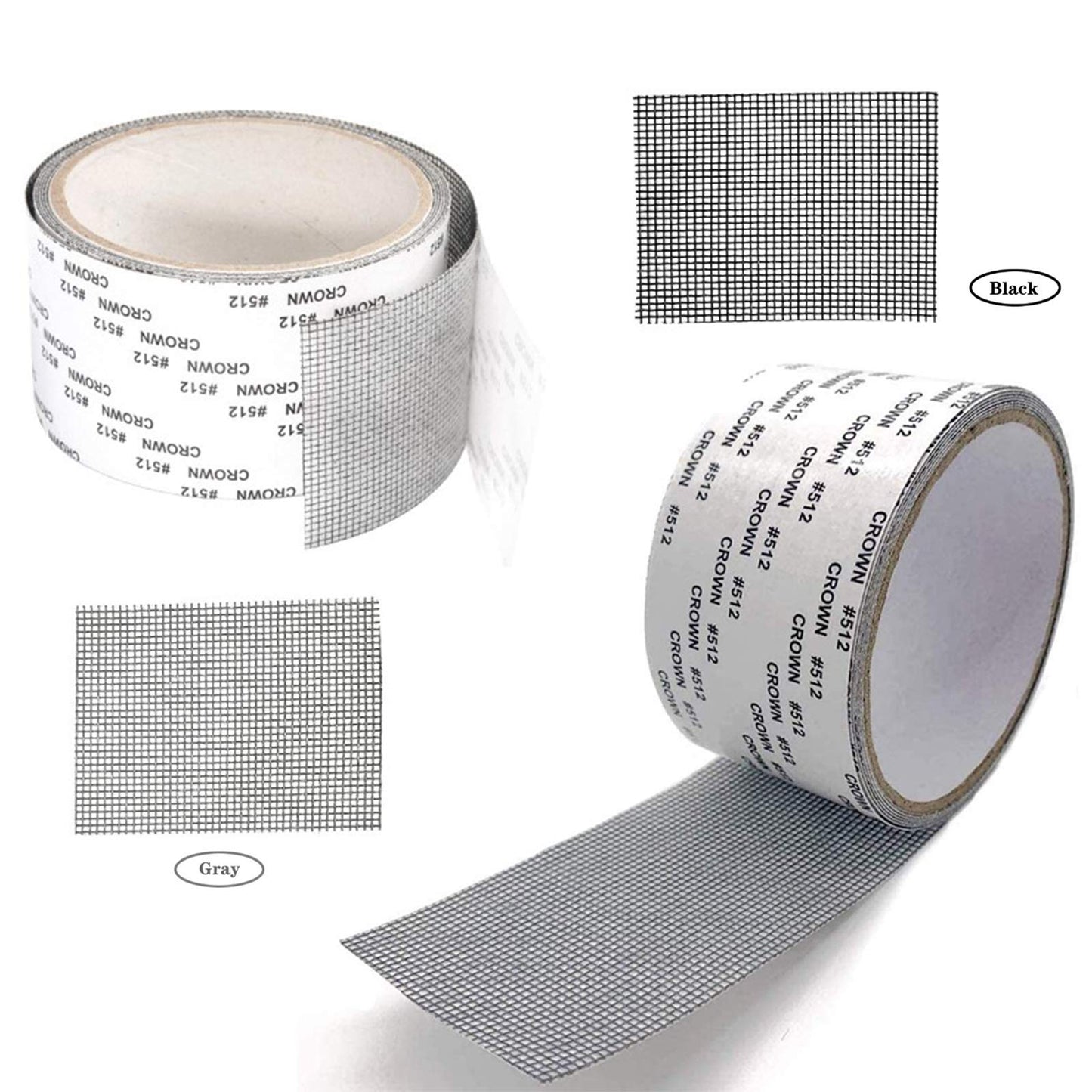 Window Screening Repair Sticker Anti-Insect Fly Bug Mosquito Screen Net Repair Patch Adhesive Screen Repair Tape Fiberglass Mesh Patch Fiberglass Repair Tape with Strong Adhesive for Window (2 Rolls)