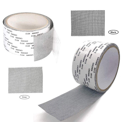 Window Screening Repair Sticker Anti-Insect Fly Bug Mosquito Screen Net Repair Patch Adhesive Screen Repair Tape Fiberglass Mesh Patch Fiberglass Repair Tape with Strong Adhesive for Window (2 Rolls)