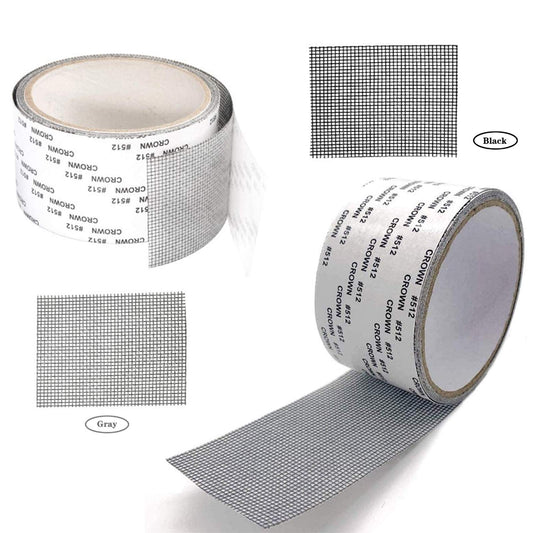 Window Screening Repair Sticker Anti-Insect Fly Bug Mosquito Screen Net Repair Patch Adhesive Screen Repair Tape Fiberglass Mesh Patch Fiberglass Repair Tape with Strong Adhesive for Window (2 Rolls)