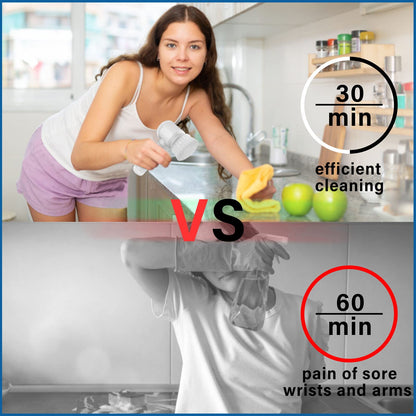 Electric Spin Scruer, Household Cleaning Tool Electric Cleaning Brush with 3 Replaceable Cleaning Brush Heads, Electric Rotary Scruer Suitable for Bathroom Wall Tiles Floor Bathtub Kitchen