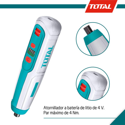 Total Tools Electric cordless screwdriver TSDLI0403-4 volt usb 2