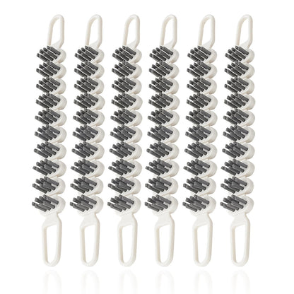 Zeckzoin Bendable Multifunctional Cleaning Brush, Hard Bristle Crevice Cleaning Brush Flexible Curved Crevice Brush for Faucet Sink Stove Household Cleaning Tool(6 Pcs)