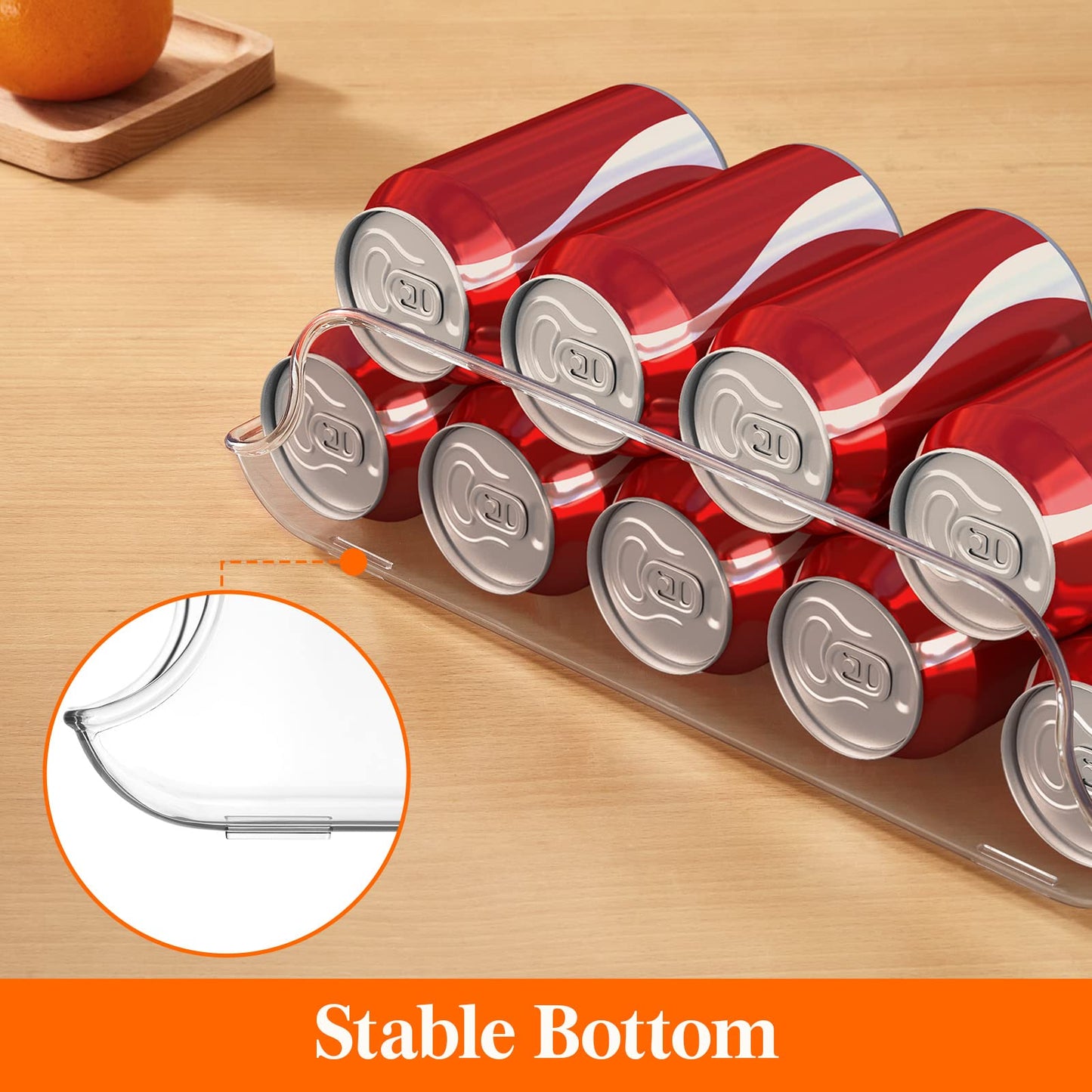 Lifewit 2pcs soda can pop-top organizer, ring-pull drink holder storage rack, each 9 cans 355ml/12oz organization for kitchen pantry fridge refrigerator freezer countertop cabinet in home office