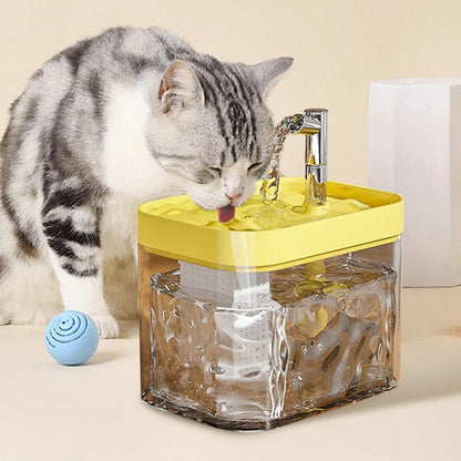 Cat Water Fountain, Silent Water Pump with Automatic Circulation Filter for Pets Pet with Filter for Birds and Dogs