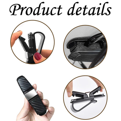 aqlbhz 2Pcs Sunglasses Holder For Car Car Glasses Holder Sun Visor Sunglasses With Card Clip Vehicle Glasses Clips Sunglasses Holder With 180 Degree Rotational Ticket Card Clip Holder