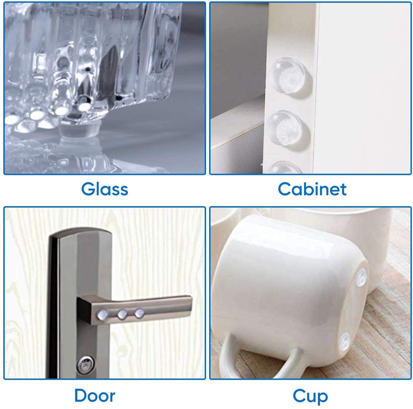 200 Pieces Rubber Feet Pads, Adhesive Buffer Door Bumpers Self Stick Noise 9 x 3mm Diameter (Clear)