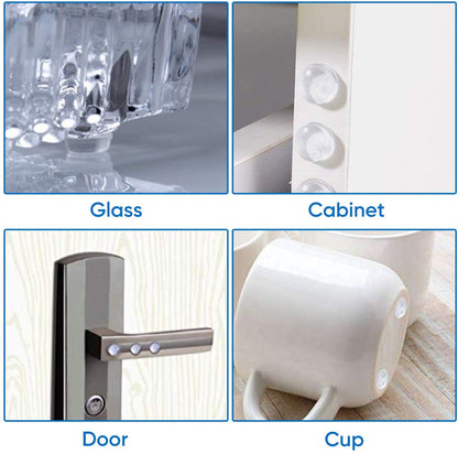 200 Pieces Rubber Feet Pads, Adhesive Buffer Door Bumpers Self Stick Noise 9 x 3mm Diameter (Clear)