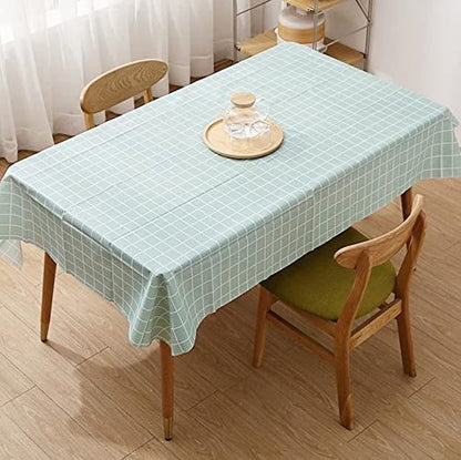Year Waterproof PVC Rectangle Tablecloth - 54 x 72 inches (light green)