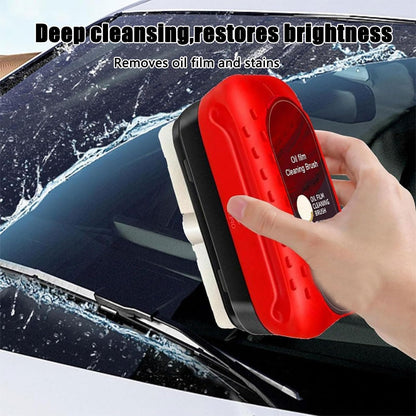 2 Pcs Glass Cleaning Board, Automotive Oil Film Cleaning Brush, Multi Functional and Aesthetically Pleasing Automotive Oil Film Cleaning Brush, for Home and Work Use