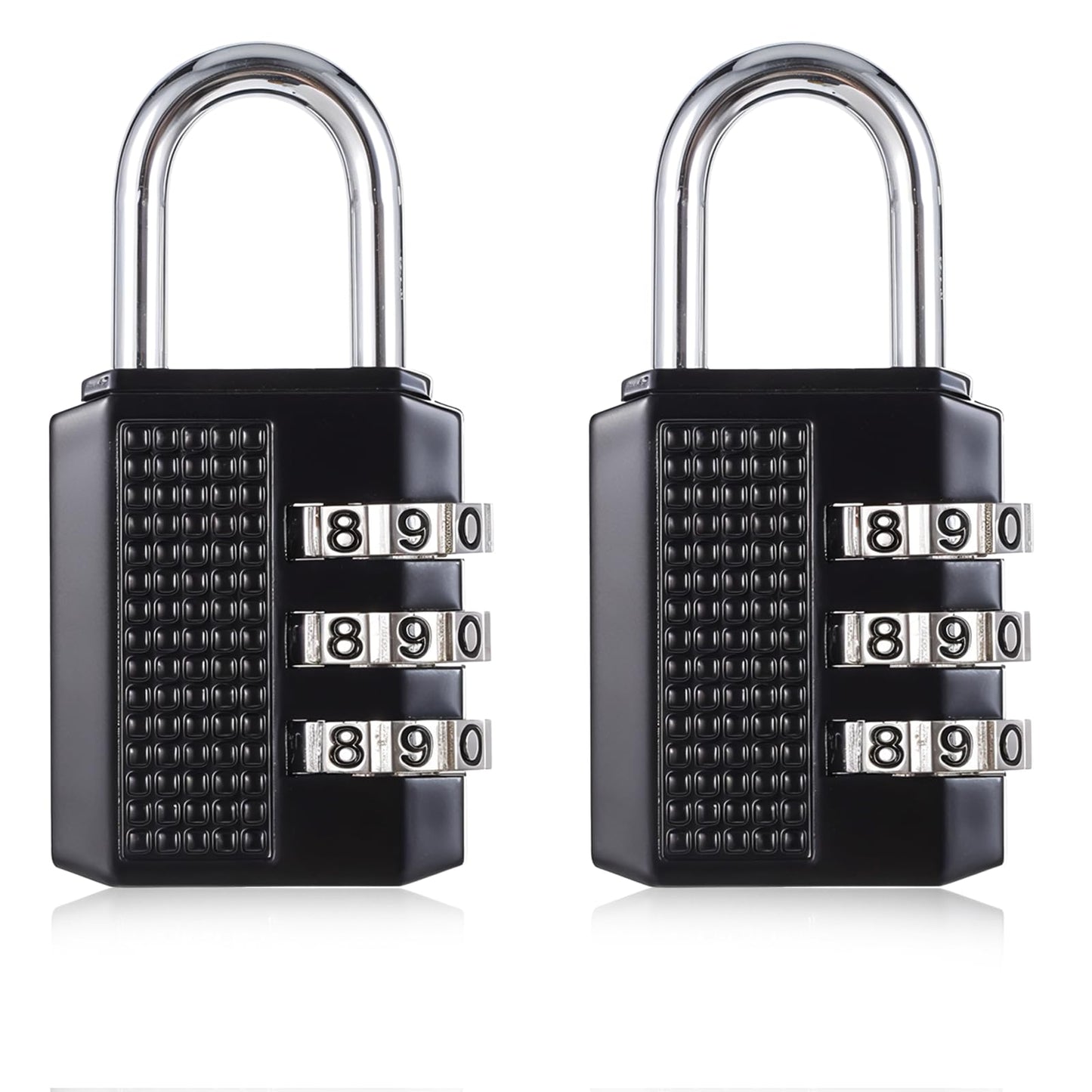 Set of 2 Combination Lock, 4 Digit Padlock, Combination Code, Weatherproof, Robust, Suitable for Schools, Lockers, Sheds, Gym, Gym, Lockers, Suitcase Lock