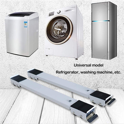 Washing machine standing movable, adjustable refrigerator base furniture, with lock fixed, non-slip, base with 24 wheels, suitable for the floor of tumble dryers, washing machine, refrigerator etc