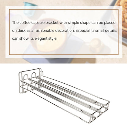 MuHadJiya Coffee Pod Holder for Nespresso Pod Dispenser Pod Rack Coffee Capsule Holders Coffee Station Organizer Metal Coffee Pods Storage Stand Rack for Capsule Holder for 60 Capsule