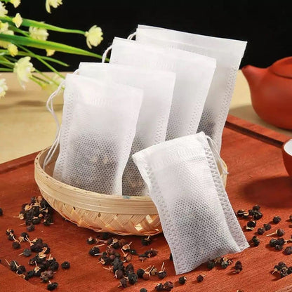Reusable Empty Tea Bags (100 Pieces, 12 x 10cm)