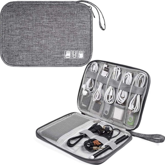 dealcase Electronics Accessories Bag, Digital Gadget Organizer Case, Waterproof Travel Gear Storage Carrying Sleeve Pouch for Cable, USB, Earphones, Portable Hard Drives, Power Banks Assorted Colors