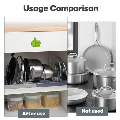 ZONJIE Kitchen Lid Holder, Pot Lid Holder, Pot Rack, Drawer, Cookware, Storage Rack, Dish Rack, Kitchen Cabinet, Pan Rack, Baking Mould, Kitchen, Cookware, Storage Room