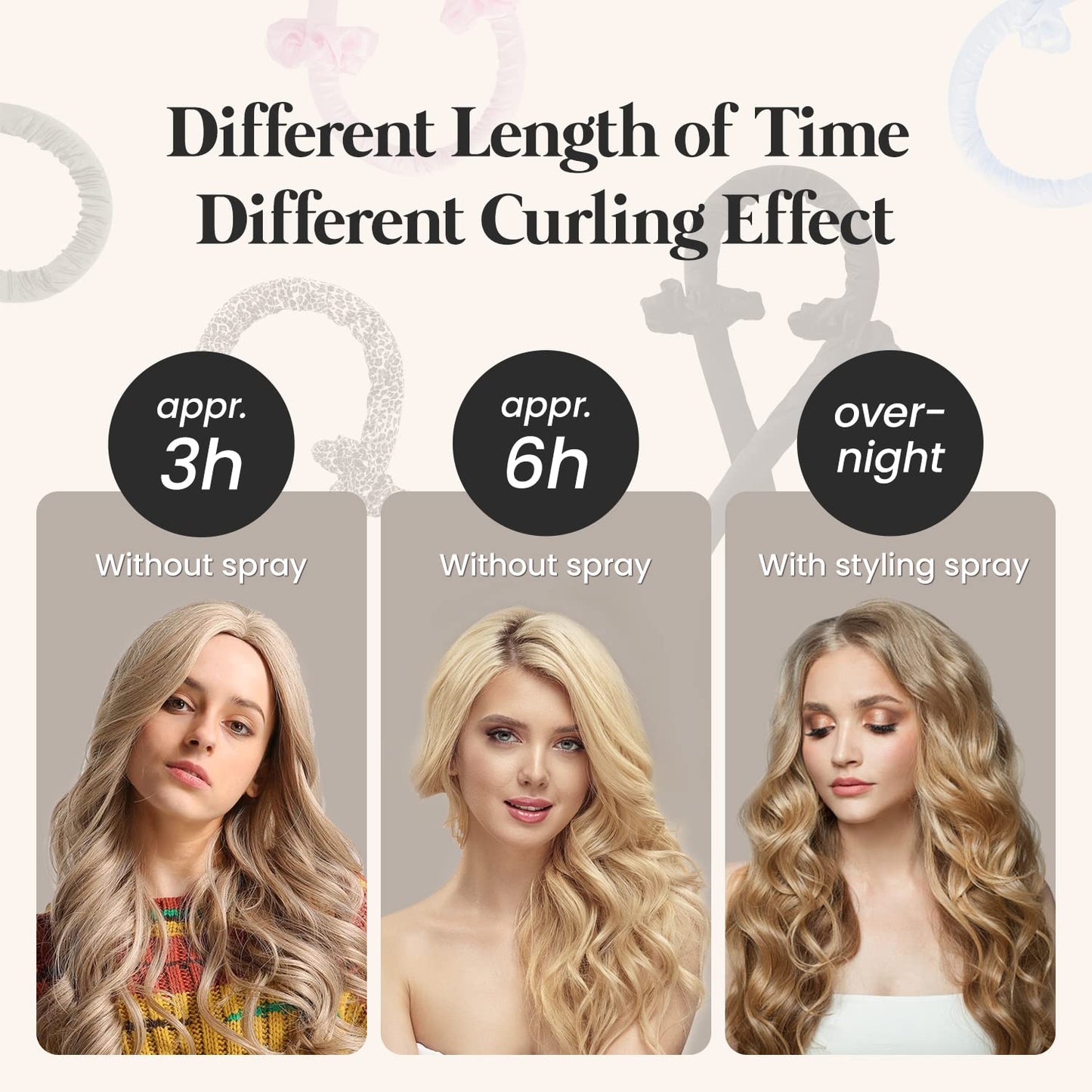 Yeelen Heatless Curling Rod Headband for Long Hair, No Heat Hair Curler Rollers Set can Sleep in Overnight, Satin Curl Ribbon Hair Wrap with Scrunchie and Hair Clips Gets Natural Waves