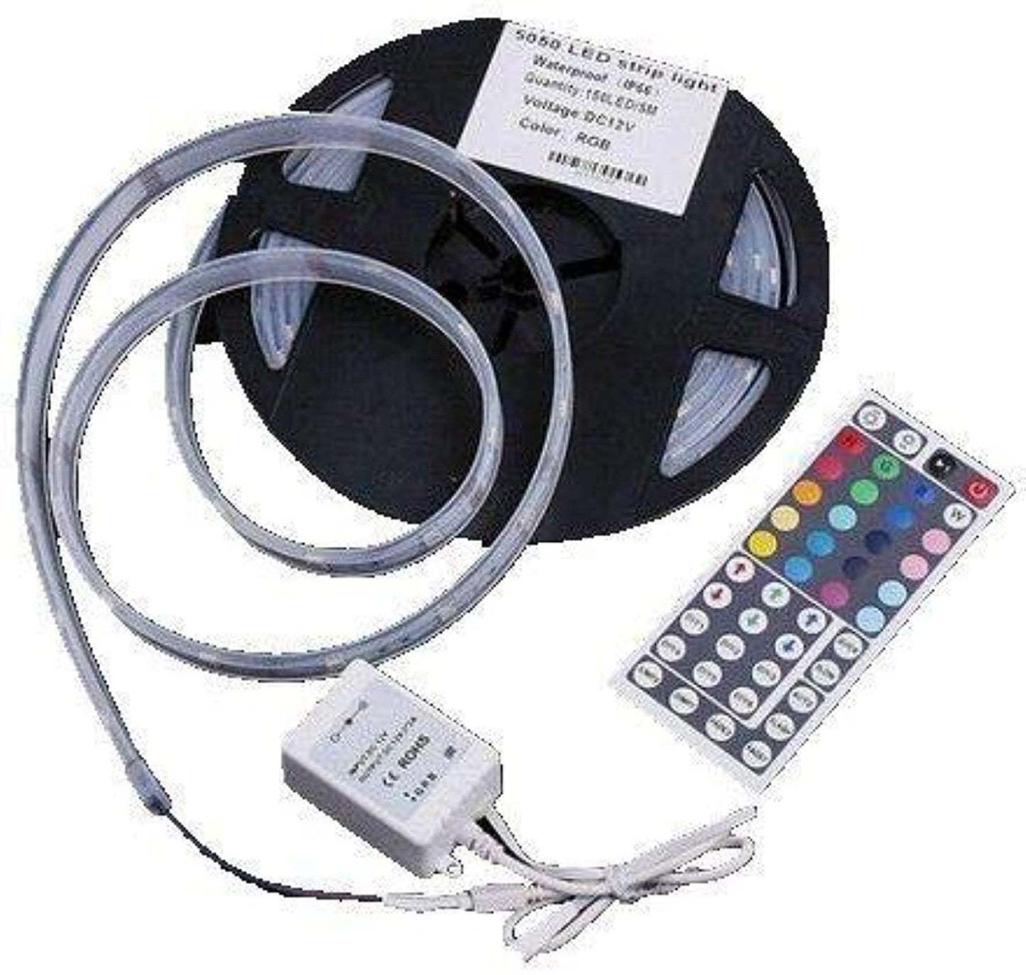 Waterproof 5050 5M 150 SMD RGB LED Remote Controller Strip Light (H4704)