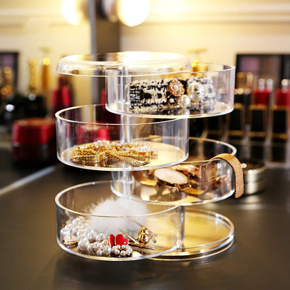 Stackable Storage Hair Accessories Organizer Jewellery Trays Clear Accessories Containers