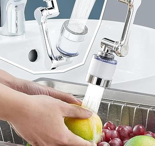 1080° Rotation Faucet Splash Filter, Universal Kitchen Tap Adapter, Dual-Mode Spray, Splash-Proof & Water-Saving, Durable Stainless Steel, Easy Installation, Chrome Finish
