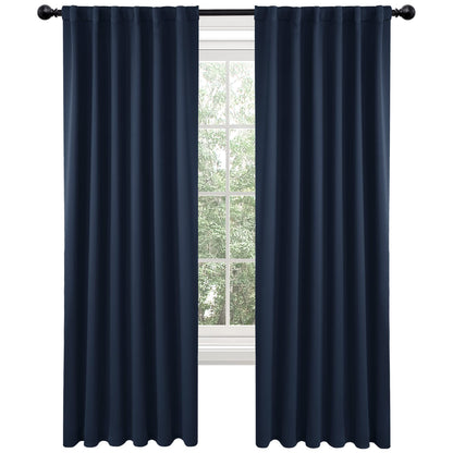 Elegant Blackout Curtains-Back Tap design-thermal Insulated fabric-for room Darkness - 1 Piece