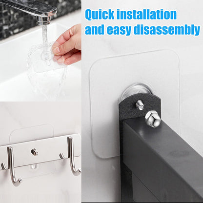 Srup 24 Pieces Clear Self Adhesive Wall Hangers, Transparent Adhesive Hooks, Transparent Adhesive Stickers, Picture Hooks, Painting, Clock, No Drilling