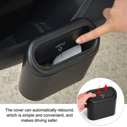 kingsea Car Trash Can,Vehicle Mini Garbage Can Leakproof Garbage Organizer Hanging Storage Box for Auto Front Back Seat Accessories,Home,Office (2)
