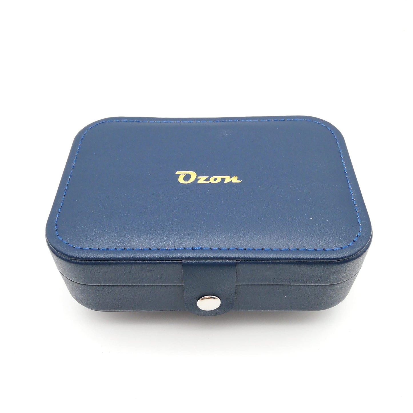 Small jewelry box for women girls, PU leather Travel Jewelry Organizer Case, Portable Jewellary Storage Holding Display for Ring Earrings Necklace Bracelet Watch Men Kids Gift (blue)