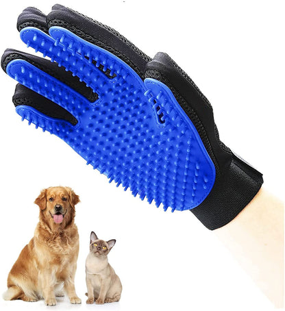 Pet Grooming Glove for Dogs and Cats, 1-Pack Right-Hand Silicone Deshedding Mitt with Five-Finger Design, Bathing and Brushing Tool, Machine Washable