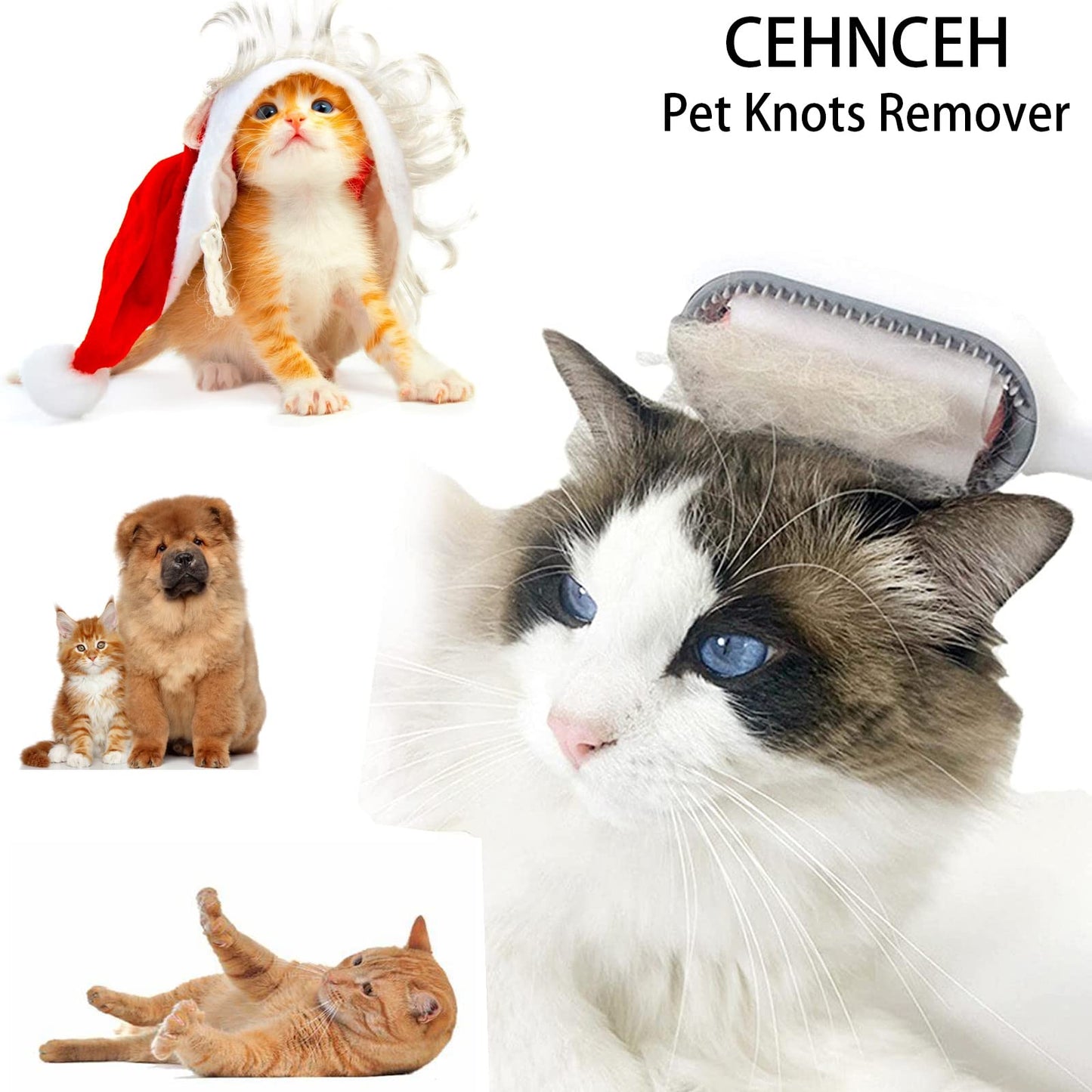 CEHNCEH Pet Knots Remover Pet Cleaning Hair Removal Comb Remove Loose Undercoat Hair Grooming Comb Reusable Pet Cleaning Hair Brushing Tool for Pet Hair Cleaning and Grooming Gently