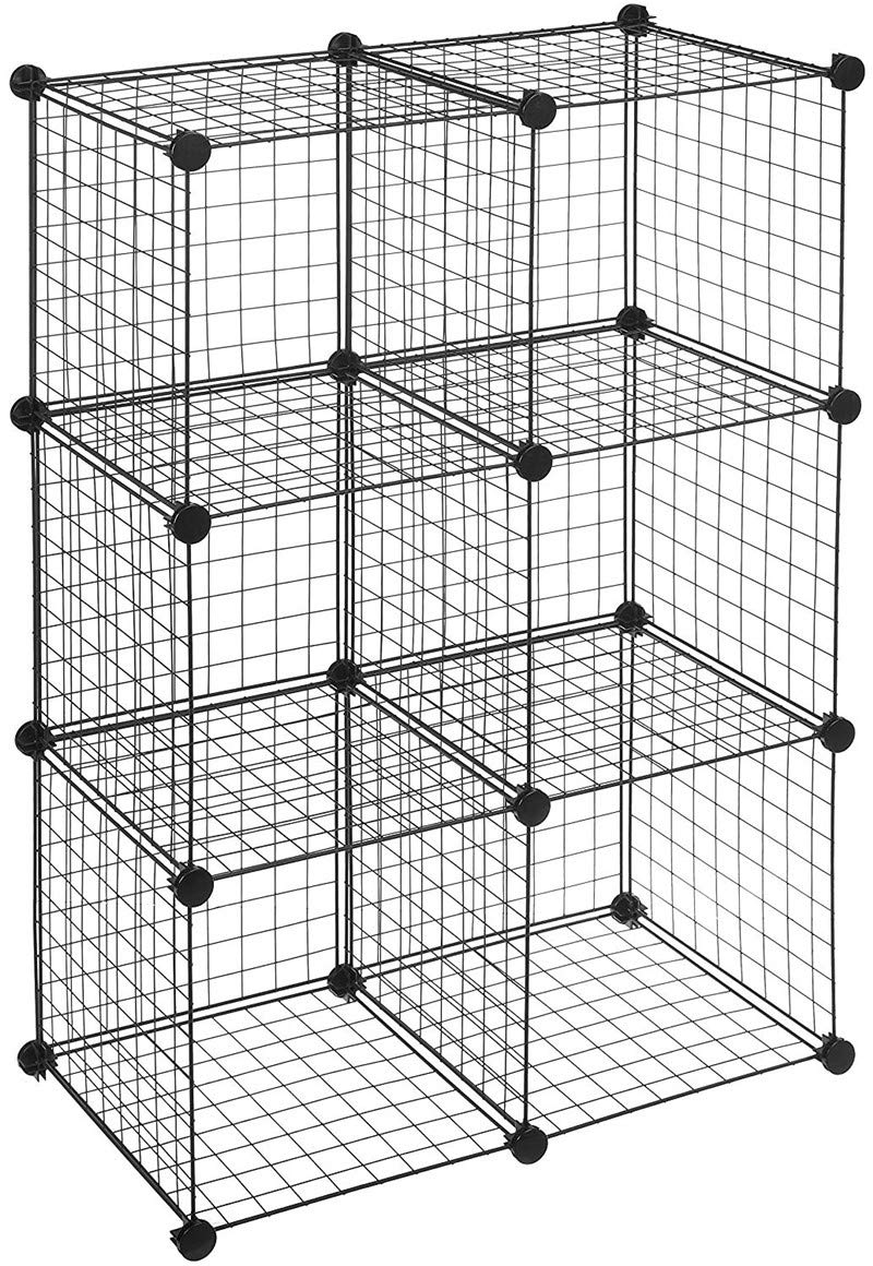 Metal Mesh Storage Cube, Storage Shelves Organizer, DIY Closet Cabinet Shelf for Books, Plant, Toys, Shoes, Clothes