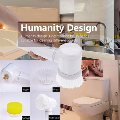 Vikye Electric Cleaning Brush, Battery Powered Cordless Scrubber Brush, Bathroom Cleaning Brush Made of ABS and Nylon for Kitchen Bathtub Shower Bidet