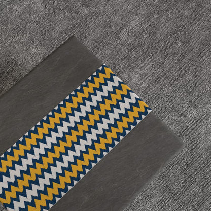 June Zigzag Velvet Table Runner, a Plush Multicolor 35x140 cm Decorative Centerpiece with a Chic and Lively Chevron Design, combines a Classic Pattern with a Luxurious Feel