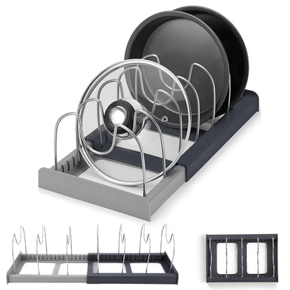 ZONJIE Kitchen Lid Holder, Pot Lid Holder, Pot Rack, Drawer, Cookware, Storage Rack, Dish Rack, Kitchen Cabinet, Pan Rack, Baking Mould, Kitchen, Cookware, Storage Room