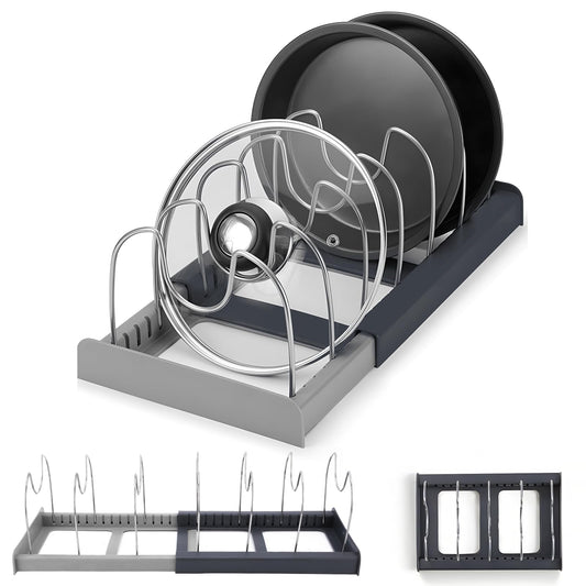 ZONJIE Kitchen Lid Holder, Pot Lid Holder, Pot Rack, Drawer, Cookware, Storage Rack, Dish Rack, Kitchen Cabinet, Pan Rack, Baking Mould, Kitchen, Cookware, Storage Room