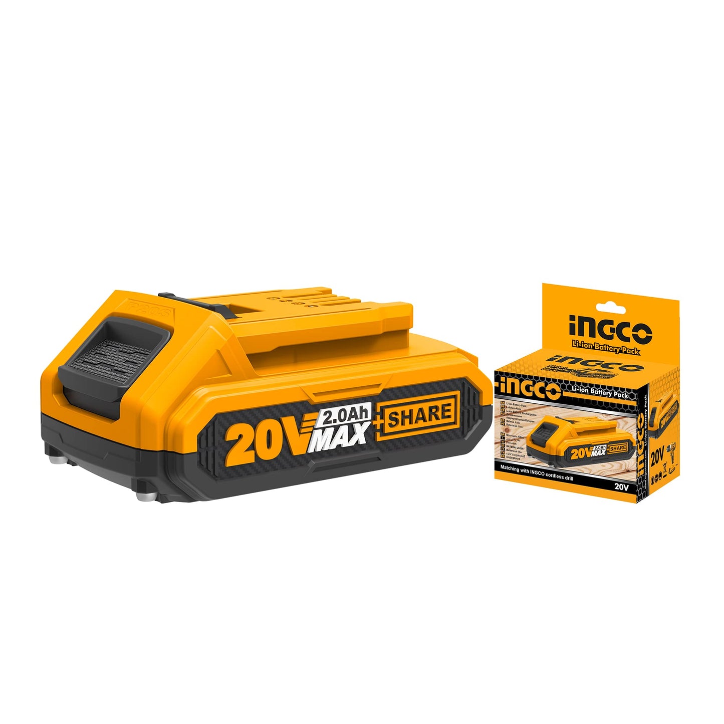 Ingco Battery 20 V 2 Ah Li-Ion for Tools FBLI20011
