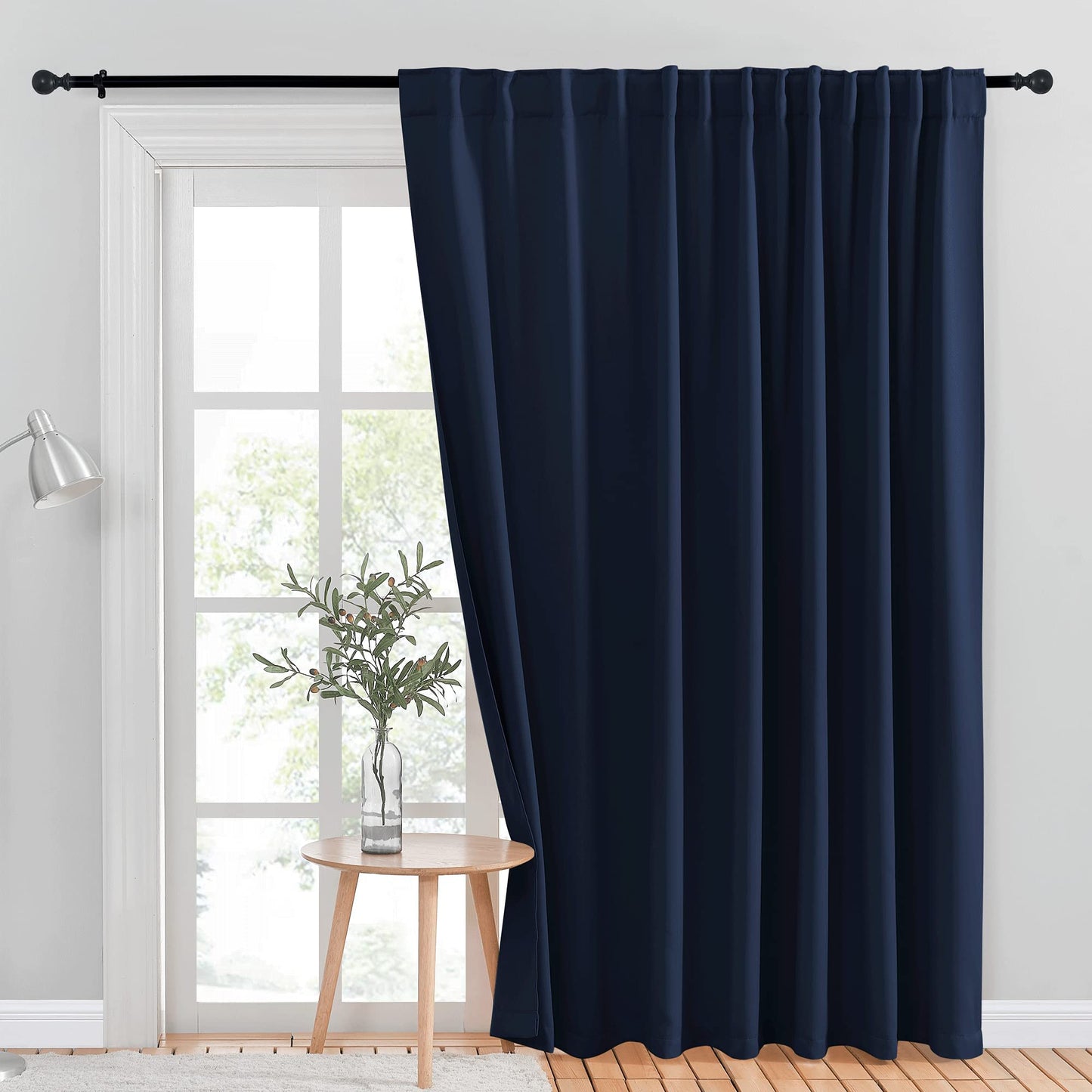 INtex CURTAINS HOUSE Blackout Blinds for Sliding Doors – Thermal Insulated Wide Curtains, Room Darkening, Blind Glass Doors, Two Hanging Options, Modern Design - Cappuccino 150 W x 230 L