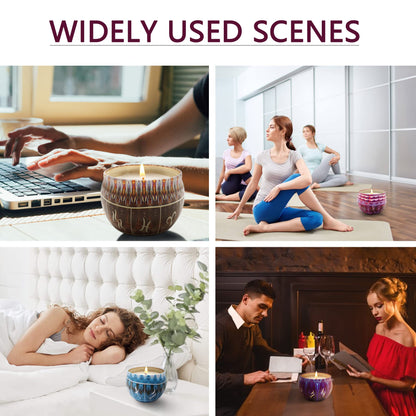 Scented Candles Gift Set, Bisenghy 23.3 Oz(1.46lb) Natural Soy Wax Candle Gift Set, 4 Packs Aromatherapy Candles for Women Stress Relief, Best for Mother, Birthday, Christmas