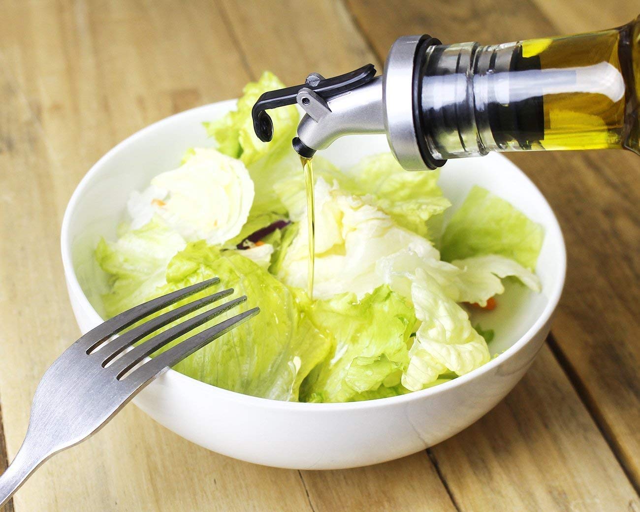 Showay Glass Oil Bottle And Vinegar Pouring Dispenser, Condiment Set, Cruet, Seasoning For Dining Table And Kitchen, Airtight And Non-Drip Bottle Stoppers, Glass - 500Ml (Pack Of 2)