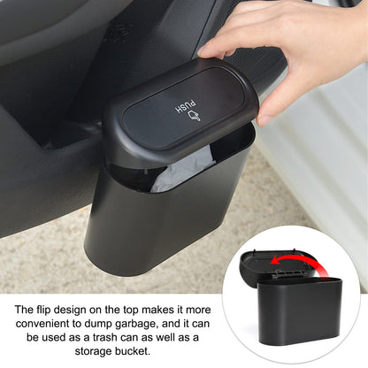 kingsea Car Trash Can,Vehicle Mini Garbage Can Leakproof Garbage Organizer Hanging Storage Box for Auto Front Back Seat Accessories,Home,Office (2)