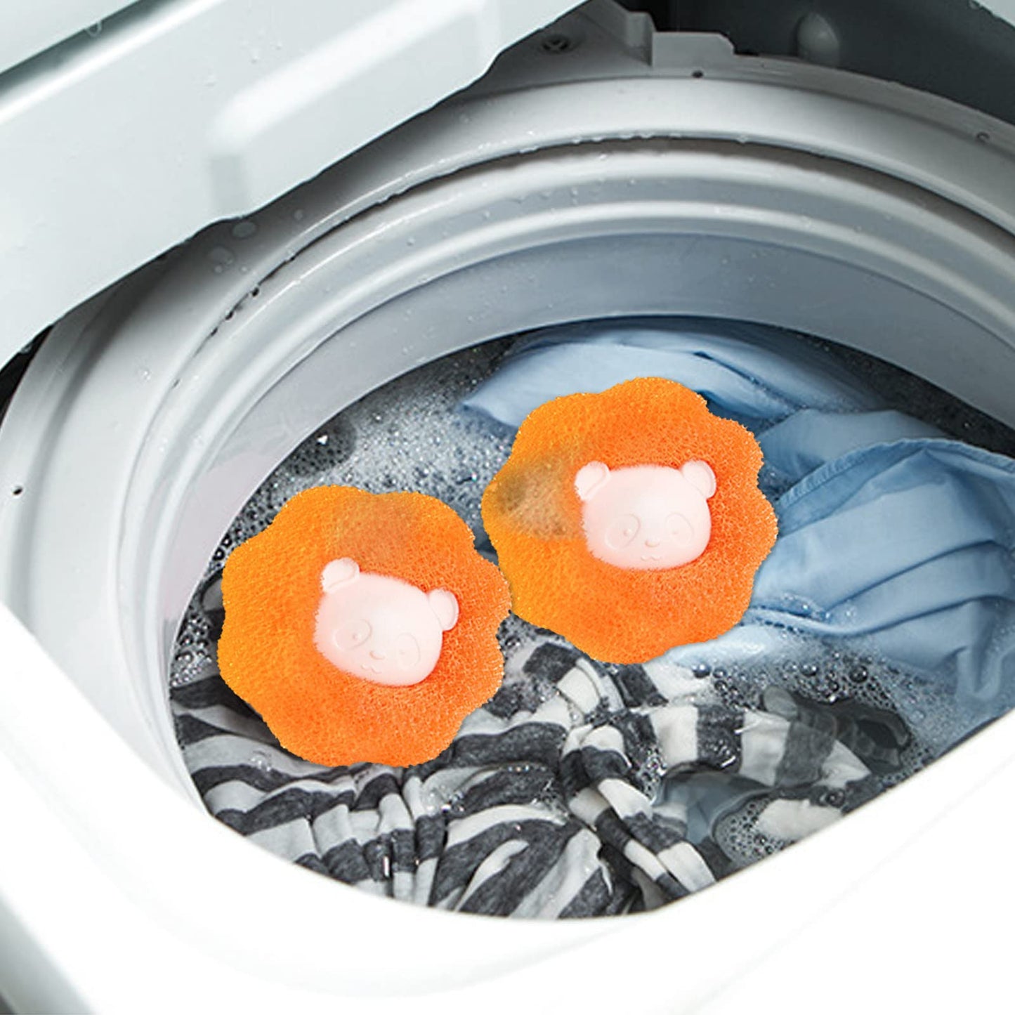 Mnixy 3PCS Hair Removal Cleaning Ball, Clothes Anti-winding Adsorption Hair Removal Cleaning Ball, Reusable Hair Remover Washing Machine Hair Laundry Ball, Dryer Ball for Clothing