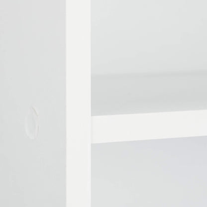 4-Tier Bookcase, Modern Design Standing Storage Shelf for Home & Office, PB Construction, HxWxD: 106 x 30 x 23 cm, White, Compact and Slim Profile, Versatile Unit