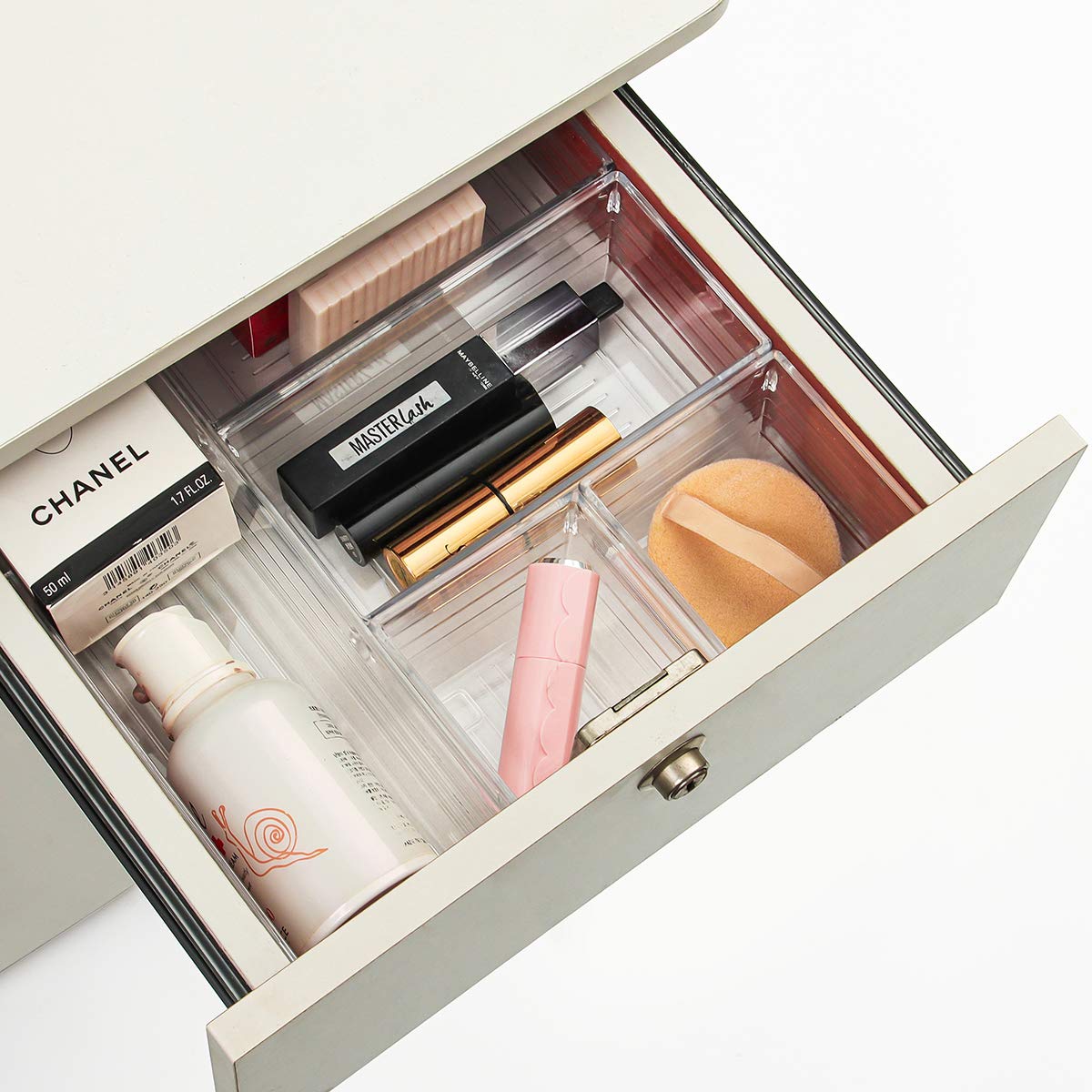 15 PCS Clear Plastic Drawer Organizer Bin Tray for Makeup, Kitchen Utensils, Jewelries, and Gadgets