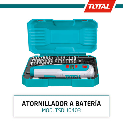 Total Tools Electric cordless screwdriver TSDLI0403-4 volt usb 2