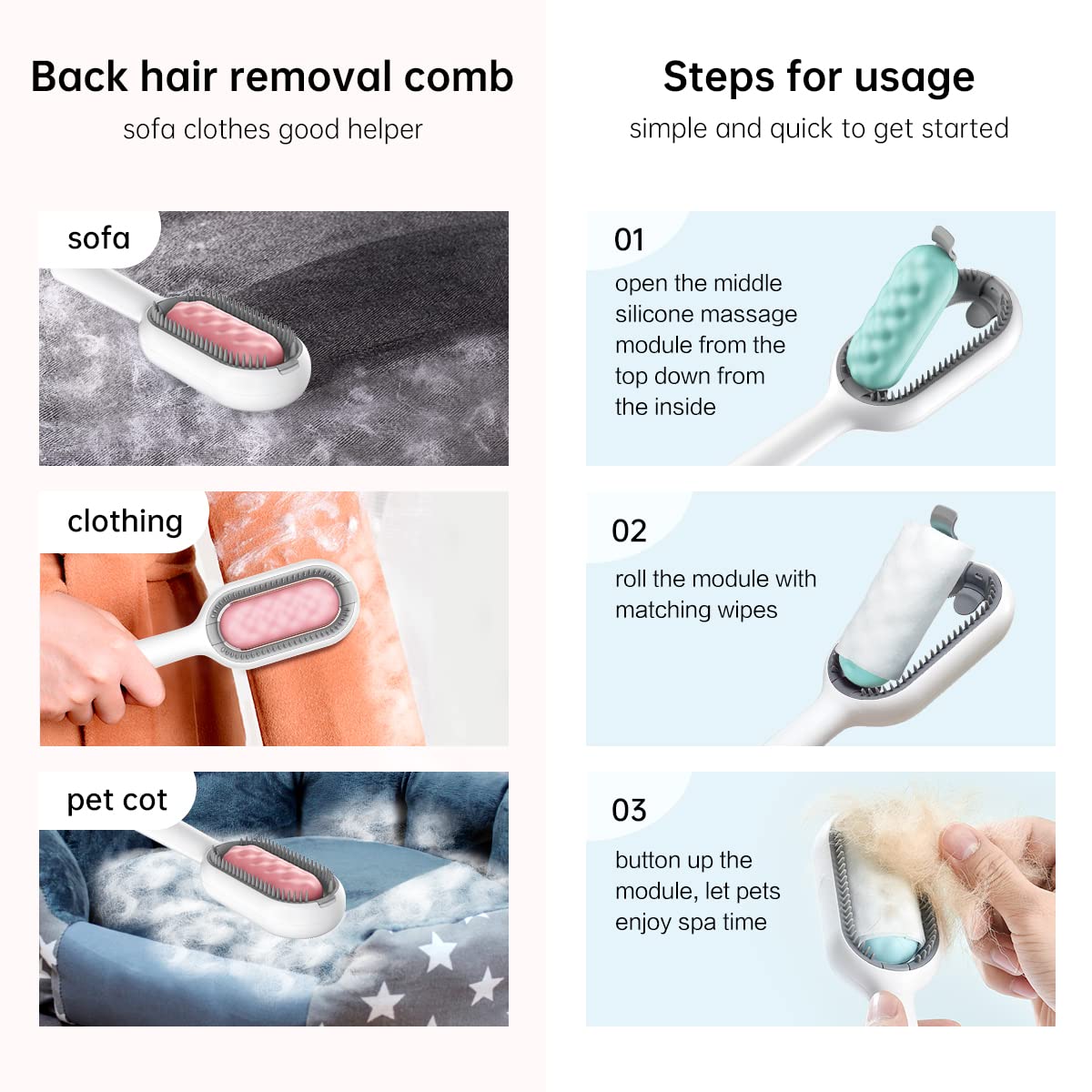 Petgravity Cat Cleaning Brush Self Cleaning Slicker Brushes for Dogs Cats Pet Grooming Brush Tool Gently Removes Loose Undercoat Mats Tangled Hair Slicker Brush for Pet Massage (ShortHaired Pink)