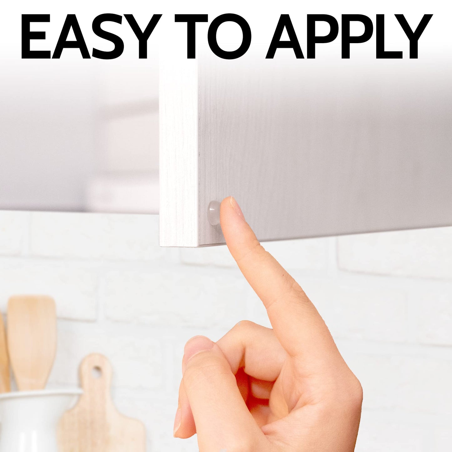 Zulay Home Cabinet Bumpers Clear Rubber Adhesive Pads - Cabinet Stoppers - Pack of 100