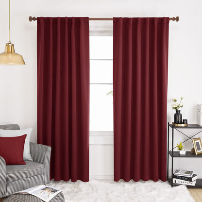 Elegant Blackout Curtains-Back Tap design-thermal Insulated fabric-for room Darkness - 1 Piece