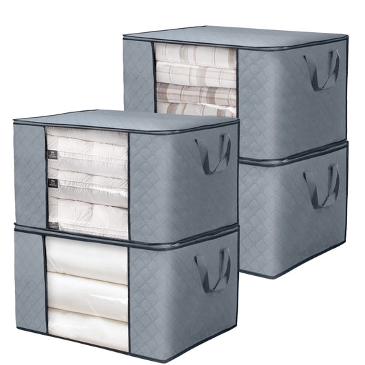 BoxLegend Foldable Clothes Storage Bag with Sturdy Zipper, Transparent Window, 1 Piece, multi color