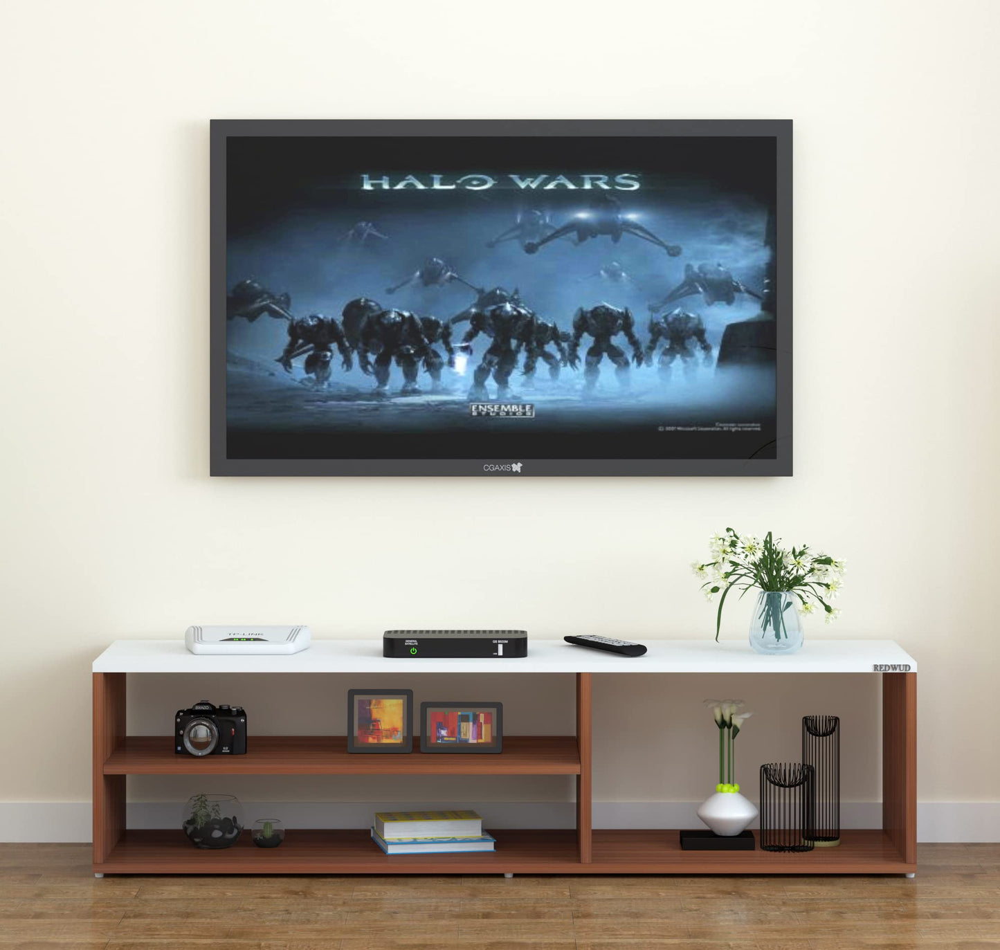 Wooden Shelf for Printer and Accessories, Sturdy Desktop Organizer Stand, Multi-Tier Storage Unit for Paper and Supplies, Black Finish, for Home or Office Use, Compact