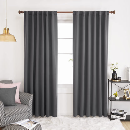 Elegant Blackout Curtains-Back Tap design-thermal Insulated fabric-for room Darkness - 1 Piece